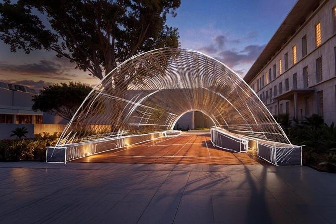 Perspectiva do projeto arquitet�nico do pavilh�o(foto: Divulga��o)