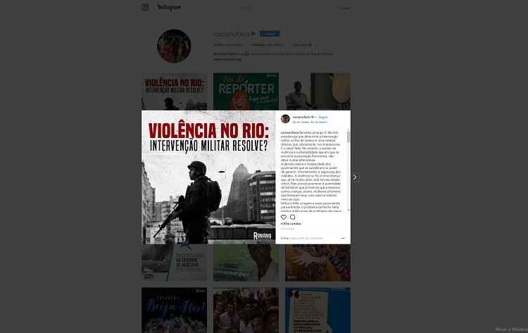Instagram/romariofaria/Reprodução
Instagram/romariofaria/Reprodução