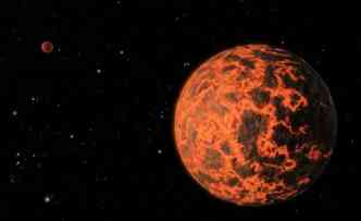 Ao contrrio da Terra que possui nitrognio e oxignio, a atmosfera do exoplaneta GJ 1132b provavelmente  rica em metano e vapor de gua(foto: Nasa/Divulgao)