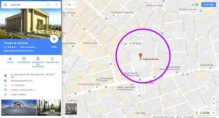 Google Maps/Reprodução Google Maps/Reprodução