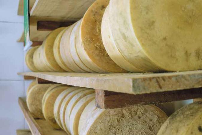 O premiado Queijo D%u2019Alagoa: diferentemente de outros queijos mineiros, o leite não entra cru na receita. Ele é aquecido a no máximo 50 graus, o que lhe garante um sabor único(foto: Nereu Jr./Divulgação) O premiado Queijo D%u2019Alagoa: diferentemente de outros queijos mineiros, o leite não entra cru na receita. Ele é aquecido a no máximo 50 graus, o que lhe garante um sabor único(foto: Nereu Jr./Divulgação)