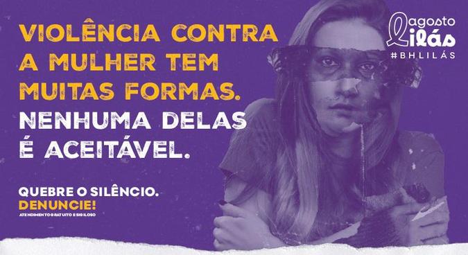 O Agosto Lils tambm refora a importncia da rede de proteo s mulheres em situao de vulnerabilidade, destacando canais de denncia como o telefone 180(foto: Divulgao/PBH)