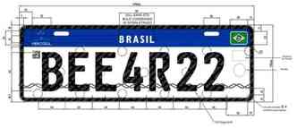 O novo padro de placa comear a ser usado no Brasil em janeiro de 2017 e ser obrigatrio para todos os veculos at dezembro de 2020(foto: Contran/Divulgao)