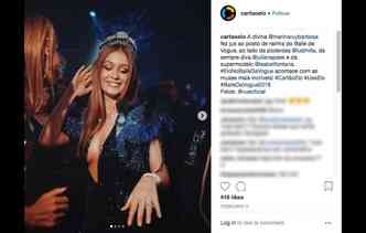 A atriz Marina Ruy Barbosa est processando a empresa Elo, de cartes de crdito, pela publicao no autorizada de uma foto da artista no Instagram(foto: Instagram/Reproduo)
