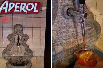 Fonte de Aperol Spritz vira atra��o em bar de Belo Horizonte