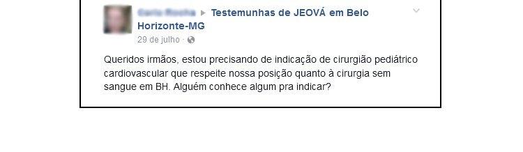Facebook/Reprodução Facebook/Reprodução