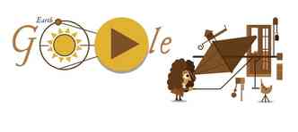 o Doodle do Google, nesta quarta, dia 7 de dezembro, est homenageando o astrnomo dinamarqus Ole Romer, que calculou a velocidade da luz(foto: Google.com.br/Reproduo)