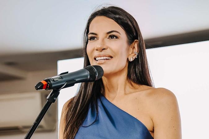 Ana Sanches durante a posse no Ibram: ela  a primeira mulher a assumir como presidente do Conselho Diretor do Instituto Brasileiro de Minerao(foto: Anglo American/Divulgao)