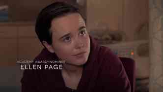 Ao interpretar uma lsbica no filme Freeheld, a atriz canadense Ellen Page diz que adquiriu coragem para assumir sua homossexualidade(foto: YouTube/Reproduo)