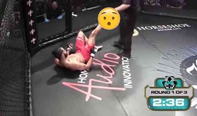 O lutador americano Jonathan King acabou sofrendo uma fratura na perna parecida com a do brasileiro Anderson Silva(foto: Facebook/MMA Talk/Reproduo)