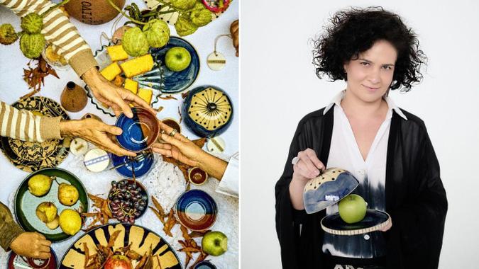 O Thas Mor Atelier foi concebido como uma imerso no universo potico da ceramista, traduzido em peas utilitrias, todas feitas e pintadas  mo, coloridas e estampadas (foto: lvaro Fraguas/Divulgao )
