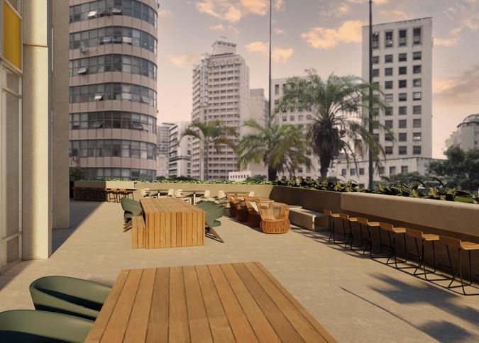 Terraço panorâmico previsto na reforma do Othon Palace, que será o novo Afonso Pena 1050 (foto: Play Arquitetura/divulgação) Terraço panorâmico previsto na reforma do Othon Palace, que será o novo Afonso Pena 1050 (foto: Play Arquitetura/divulgação)