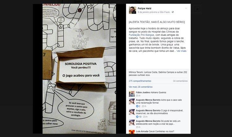 Facebook/Felipe Held/Reprodução Facebook/Felipe Held/Reprodução