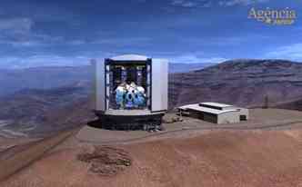 O Telescpio Gigante Magalhes (Giant Magellan Telescope) ser instalado no deserto do Atacama, no Chile, e ser muito mais potente que o Hubble(foto: YouTube/Agncia FAPESP/Reproduo)