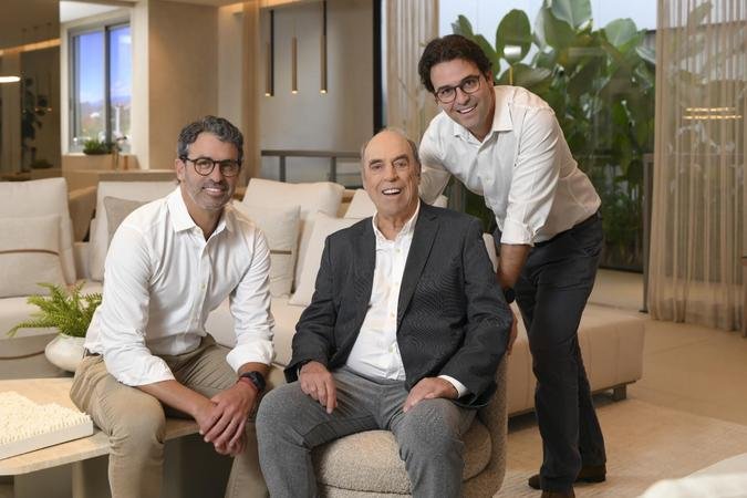 O diretor t�cnico da Somattos, Bernardo Mattos; o fundador Francisco Mattos e o CEO, Humberto Mattos(foto: Pedro Vilela/Divulga��o)