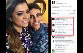Aps publicar uma foto ao lado da apresentadora Lilian Pacce, no Facebook, a cantora Preta Gil acabou sendo vtima de racismo(foto: Facebook/pretagiloficial/Reproduo)