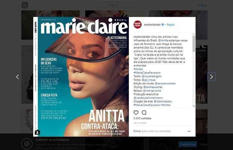 Instagram/marieclairebr/Reprodução Instagram/marieclairebr/Reprodução