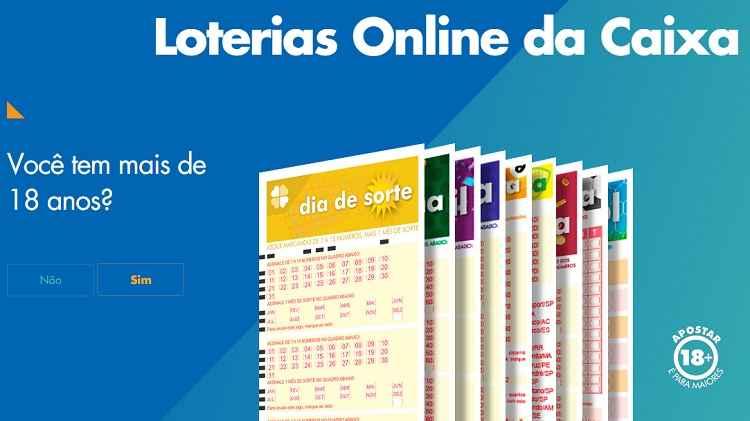 Loteriasonline.caixa.gov.br/Reprodução Loteriasonline.caixa.gov.br/Reprodução