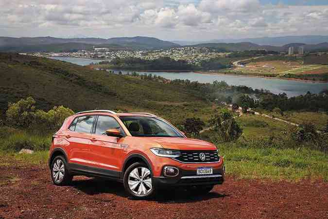 Volkswagen T-Cross: motor compacto turbo fez modelo chegar ao primeiro lugar de vendas entre SUVs em junho, no Brasil(foto: VW/Divulgao)