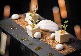 Torta de limo com sorbet de cachaa: surpresa ao paladar(foto: Alexandre Rezende/Encontro)