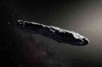 Cientistas descobriram que o asteroide Oumuamua, identificado em 2017, veio de outro sistema solar, que  formado por duas estrelas(foto: ESO/M. Kornmesser/Divulgao)