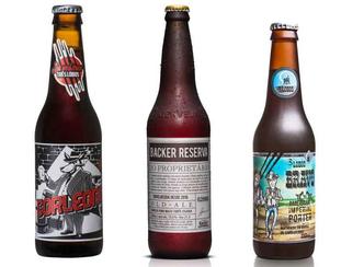 As cervejas Bravo, Reserva do Proprietário, Fargo 46 e Corleone, da Backer, conquistaram importantes prêmios na World Beer Awards 2018(foto: Backer/Divulgação) As cervejas Bravo, Reserva do Proprietário, Fargo 46 e Corleone, da Backer, conquistaram importantes prêmios na World Beer Awards 2018(foto: Backer/Divulgação)