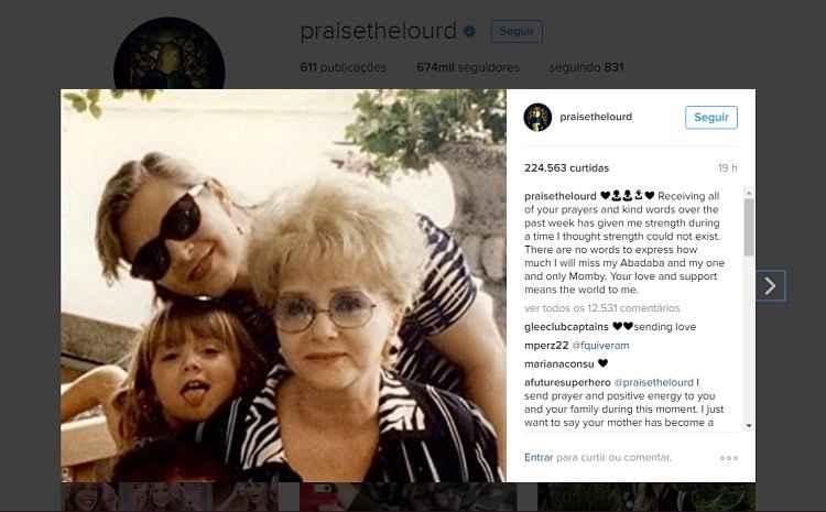 Instagram/praisethelourd/Reprodução Instagram/praisethelourd/Reprodução
